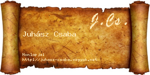 Juhász Csaba névjegykártya